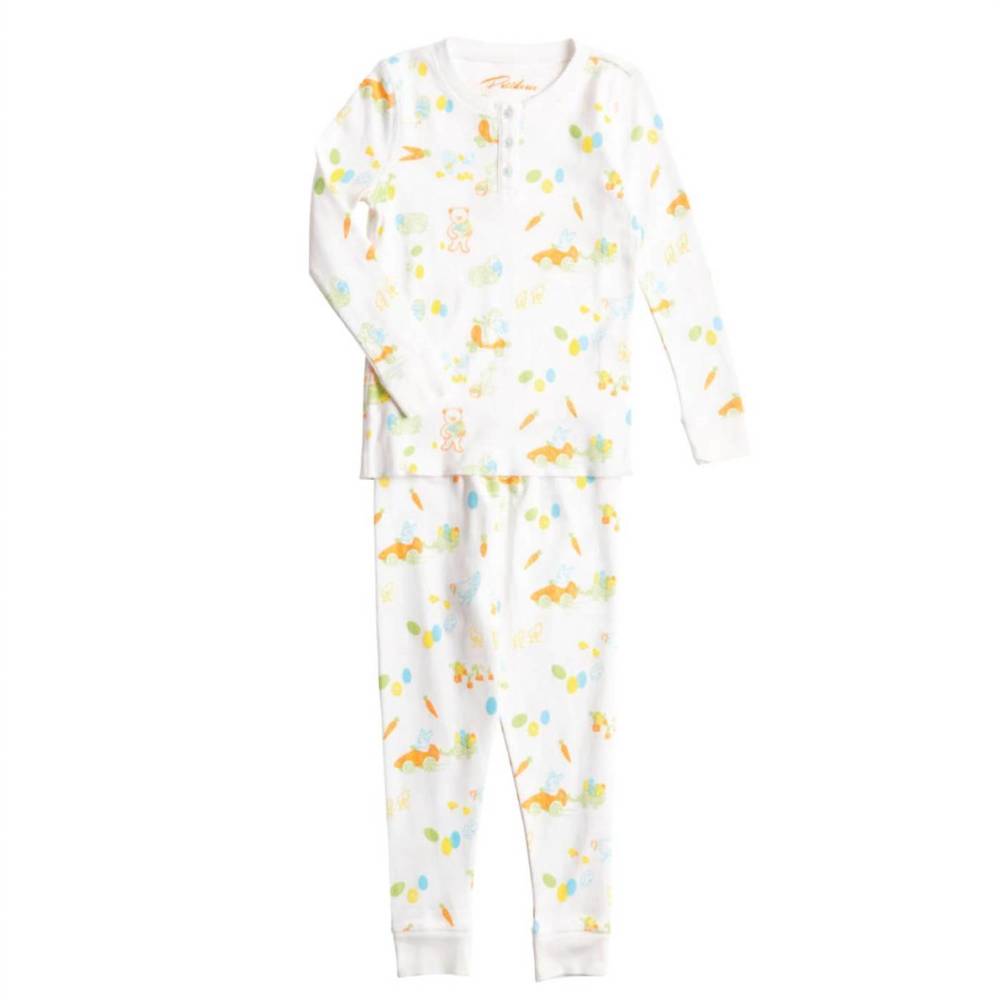 NEW PETIDOUX kids' pima pajama in easter egg hunt